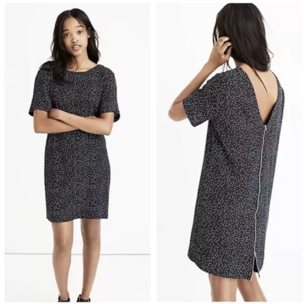 Zip Back Dot Dress